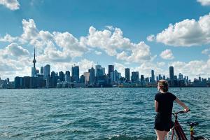 person looking at toronto